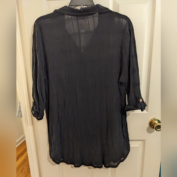 ‼️ CLEARANCE Dotti black, adjustable sleeve top, size 2X - Picture 7 of 10